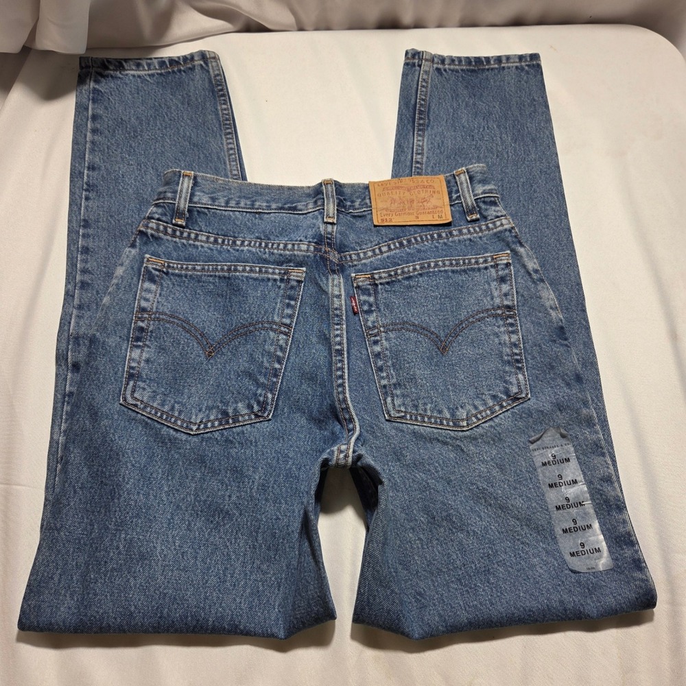 Levis 512 Slim Fit Tapered Leg Jeans Blue High Rise Vintage 9M 512-0217 - Picture 3 of 8